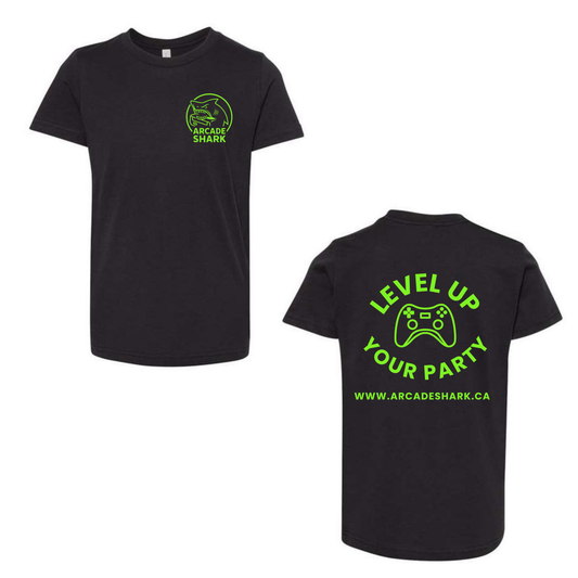 Arcade Shark Level Up Your Party Tee - Black