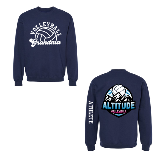 Altitude Volleyball Grandma Crewneck Sweatshirt - Navy