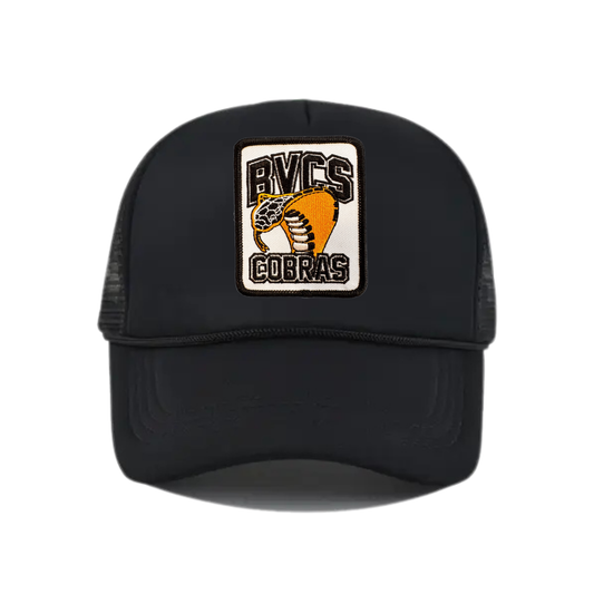 BVCS Cobras Patch Snapback Hat - Black / Black