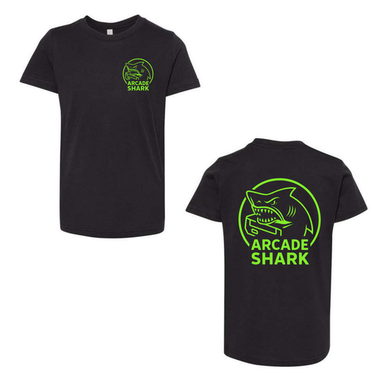 Arcade Shark Oversize Logo Tee - Black