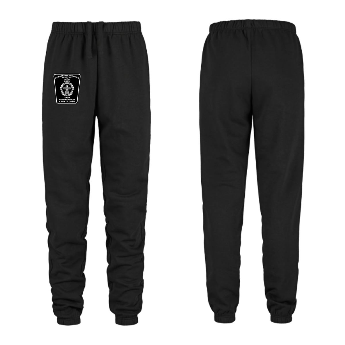 1909 Collingwood Cadet Corps Joggers - Black / Elastic Bottom