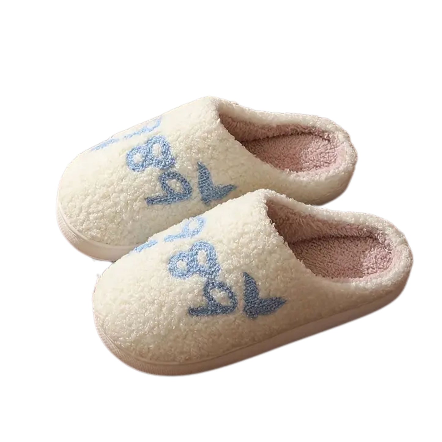 1989 Fuzzy Memory Foam Slippers - Blue