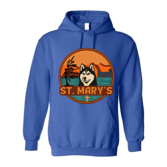 House Water Youth Personalized St. Mary's Oversize Logo Hooded Sweatshirt - Royal