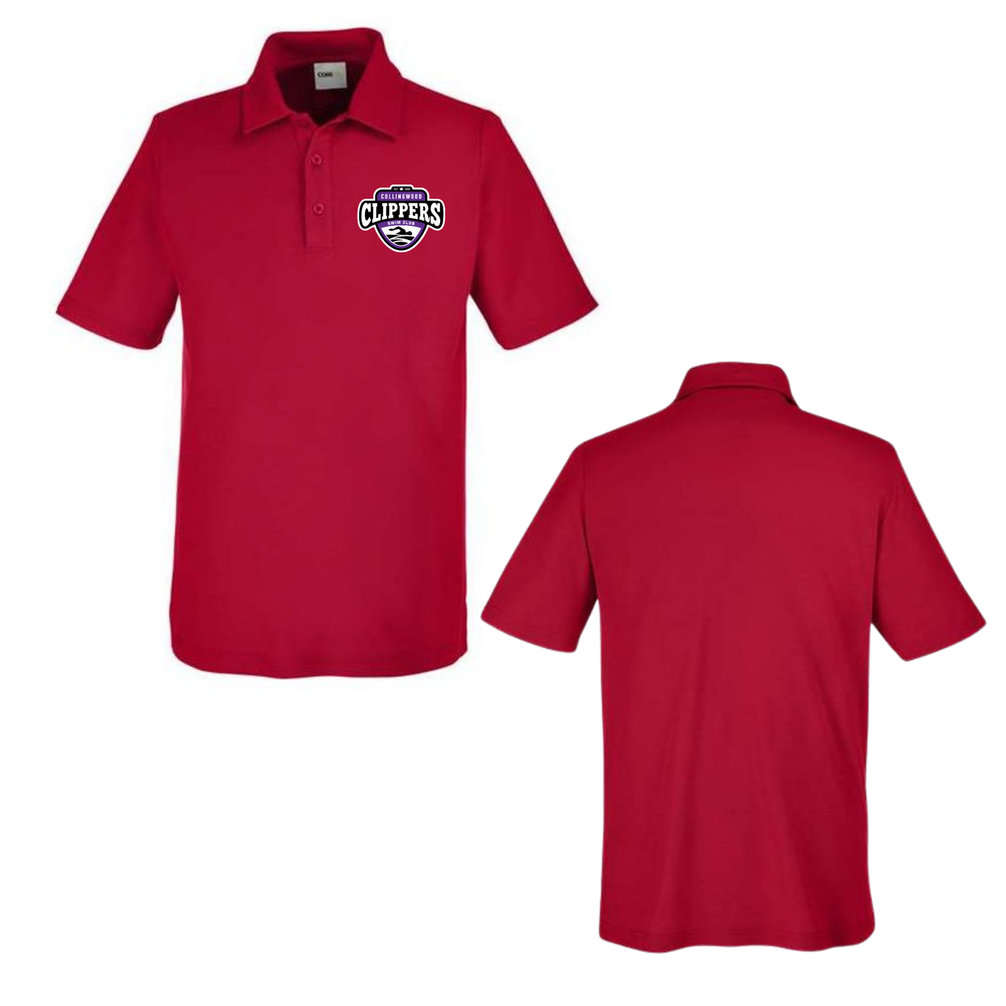 Collingwood Clippers Swim Meet Official Men's Polo - Red