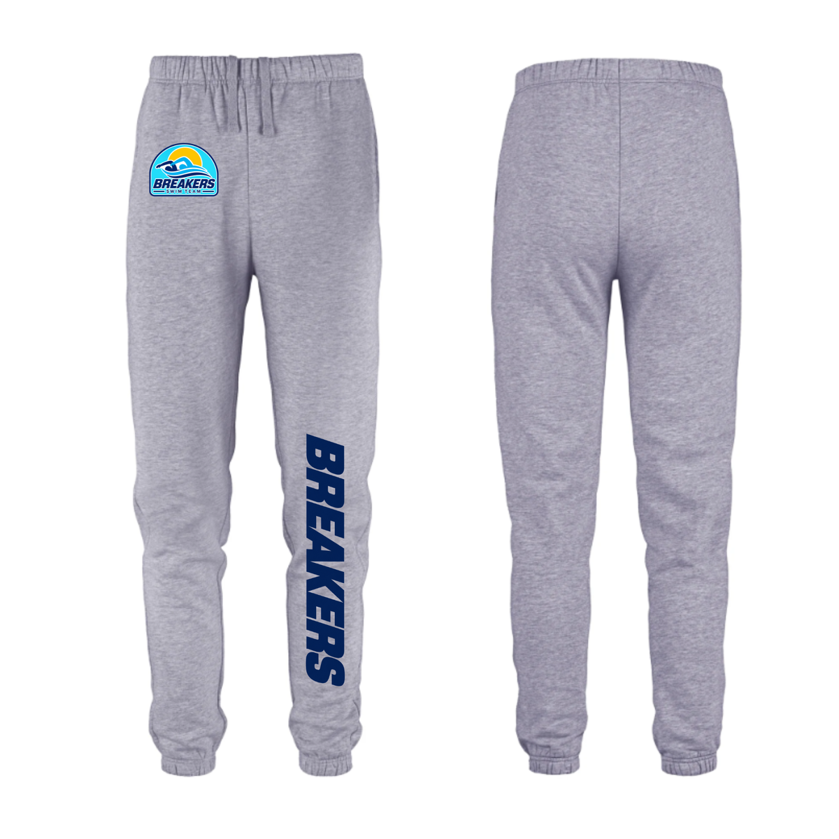 Breakers Swim Team Dual Logo Joggers - Athletic Grey / Blue