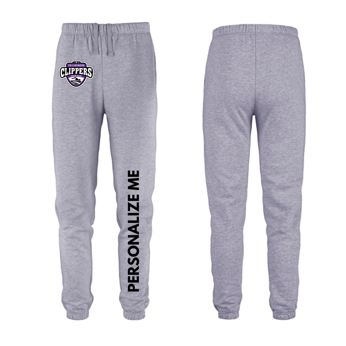 Collingwood Clippers - Personalized Team Joggers - Sport Grey