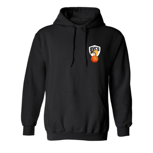 BVCS Basketball Personalized Dual Logo Hooded Sweatshirt - Black (Youth & Adult)