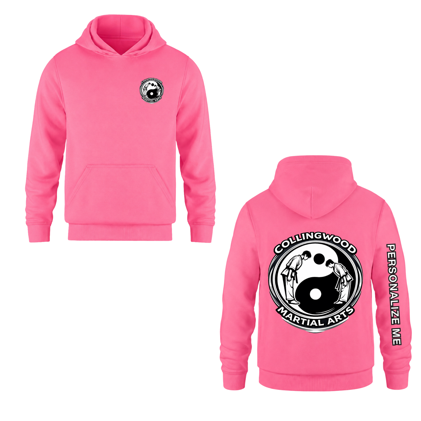 CMAC Hooded Sweatshirt - Dual Logo /  Personalized - Neon Pink