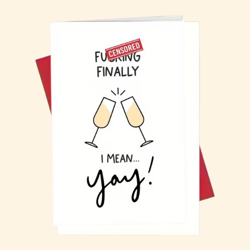 Fucking Finally Wedding Card
