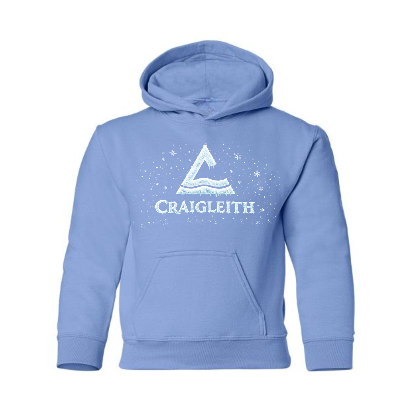 U6 Craigleith Polar Bear Hooded Large Logo Sweatshirt - Carolina Blue