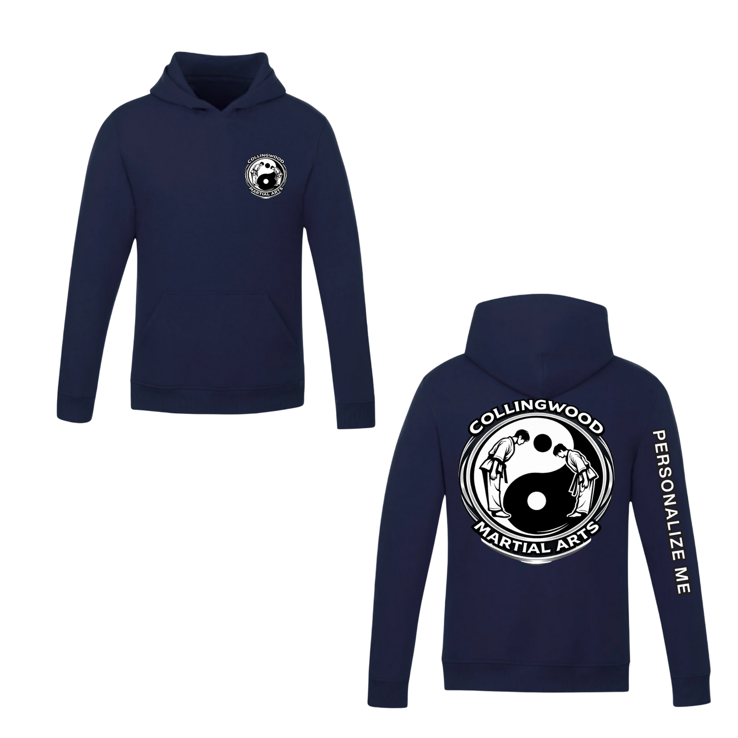 CMAC Hooded Sweatshirt - Dual Logo /  Personalized - Navy