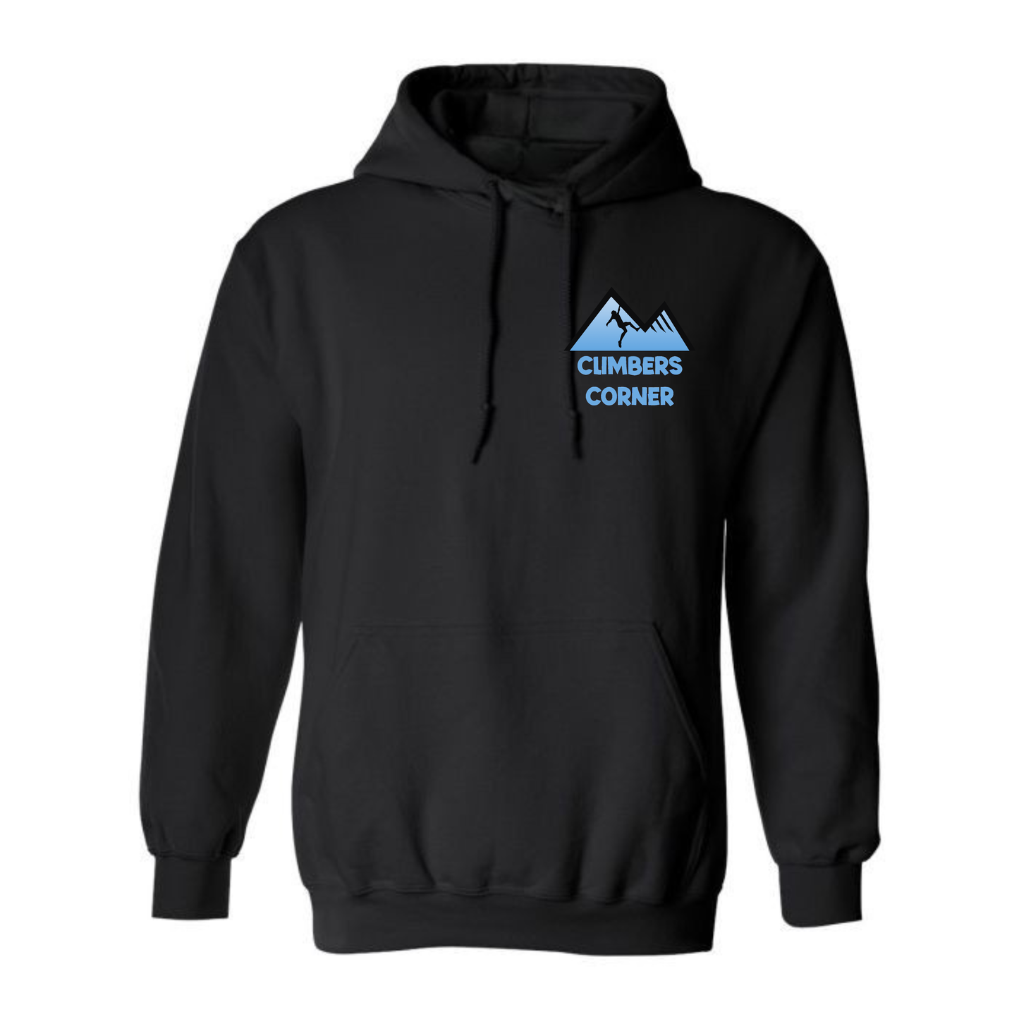 Climbers Corner Dual Logo Hooded Sweatshirt - Black (Youth & Adult)