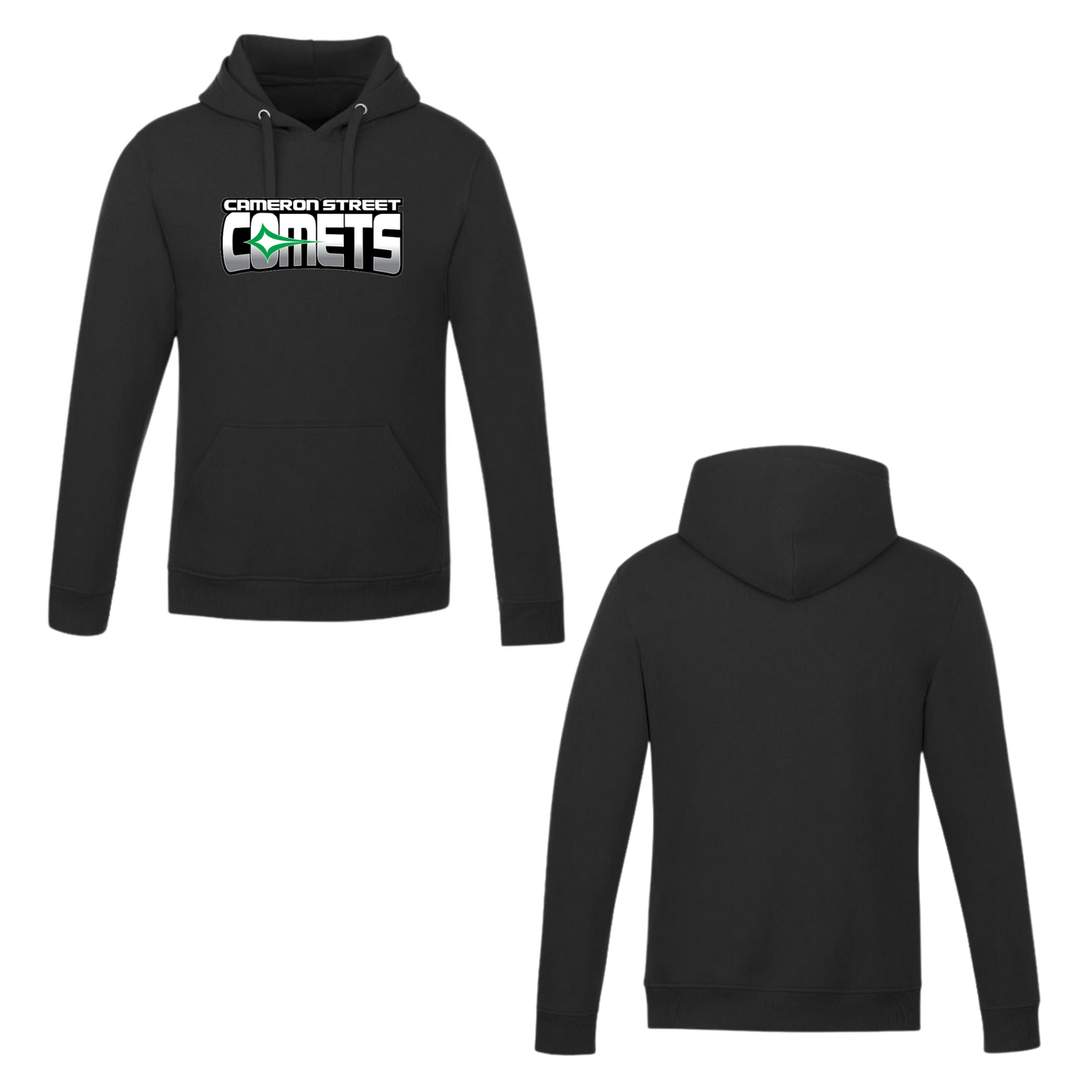 Cameron Street Comets Hooded Sweatshirt - Black / Large Green Logo
