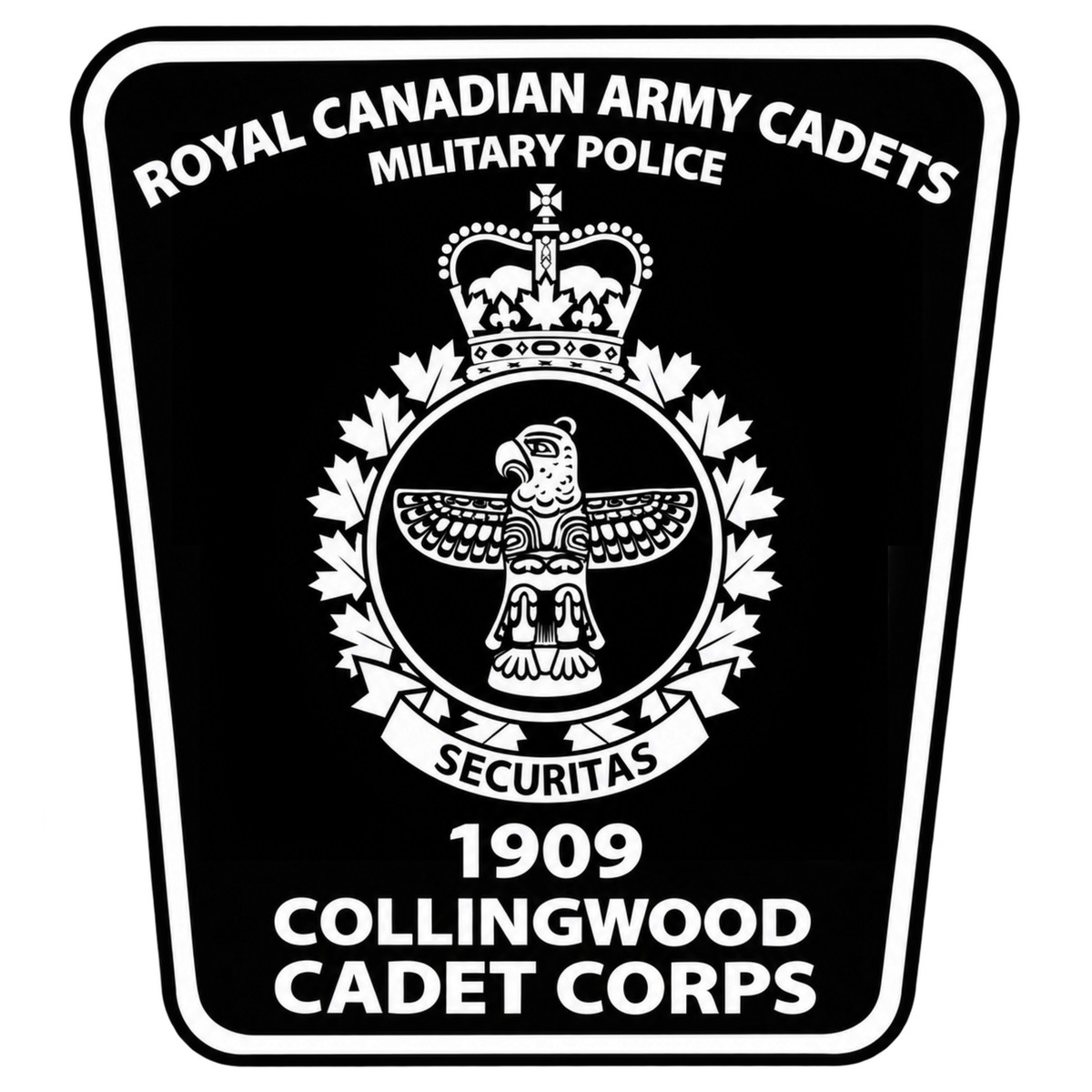 1909 Collingwood Cadet Corps Short Sleeve Shirt - Black