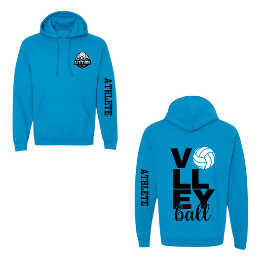 Altitude Adult Personalized Volleyball Hooded Sweatshirt - Sapphire Blue