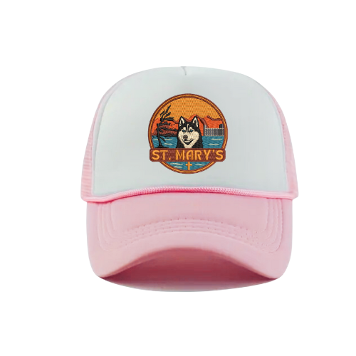 Kindness Collection St. Mary's Patch Snapback Hat - Ballet Pink / White