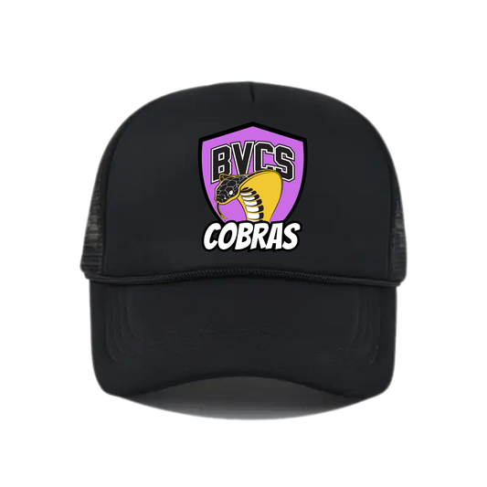 BVCS Neon Purple Cobra Snapback Hat - Black / Black