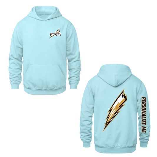 Georgian Bay Thunder Bolt Hooded Sweatshirt - Light Blue / Optional Personalization