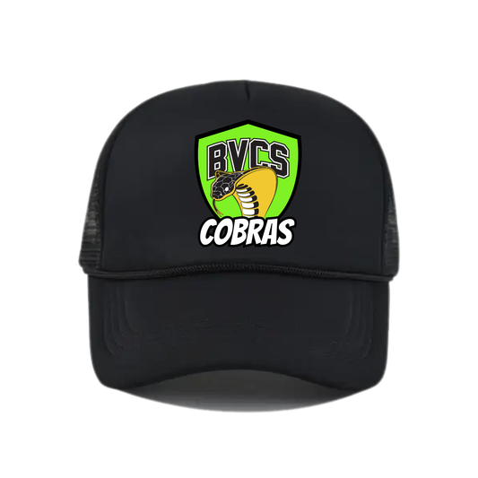 BVCS Neon Green Cobra Snapback Hat - Black / Black