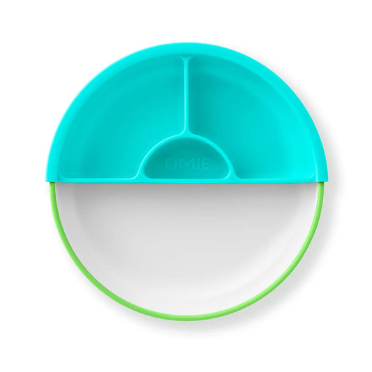 OMIE Easy Scoop Plate Set - 1 Plate + 1 Divider - Green
