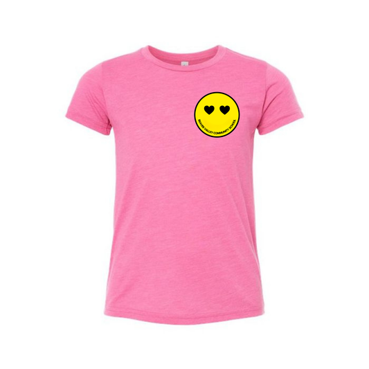 BVCS Heart Smile Tee - Charity Pink Triblend