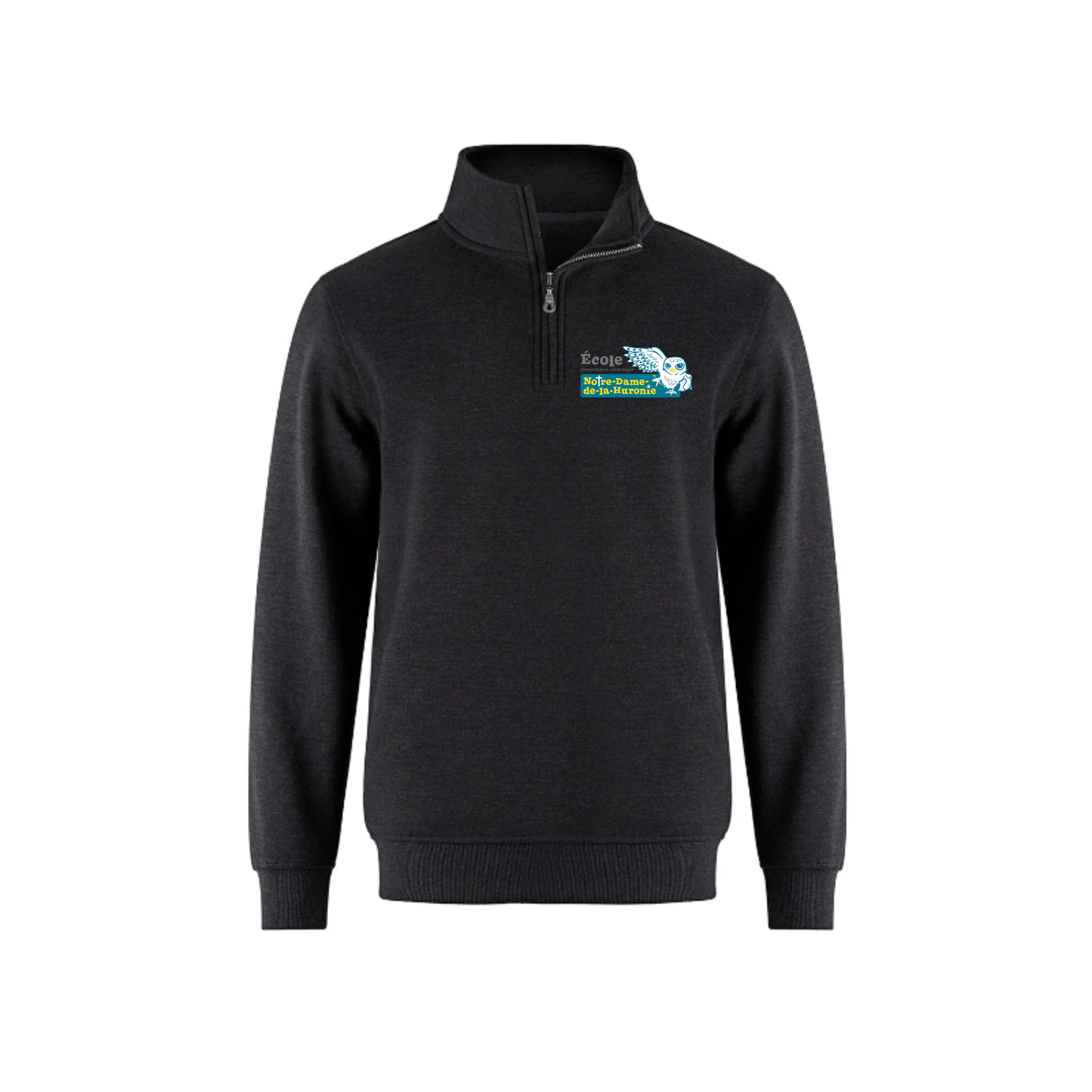 Notre-Dame-de-la-Huronie Quarter Zip Sweatshirt - Mini Logo /  Black