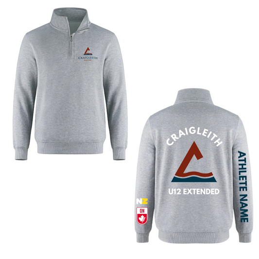 Craigleith U12 Extended Quarter-Zip Sweatshirt - Grey