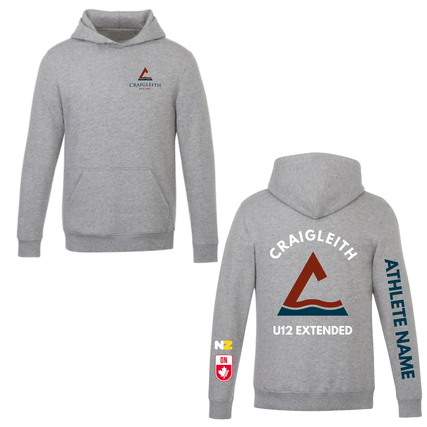Craigleith U12 Extended Hooded Sweatshirt - Grey