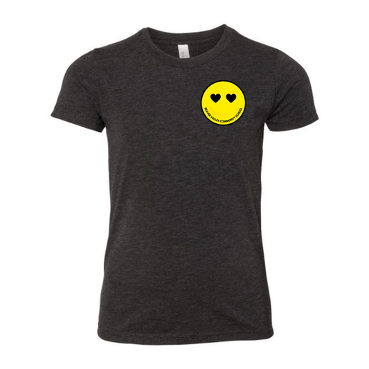 BVCS Heart Smile Tee - Charcoal Black Triblend