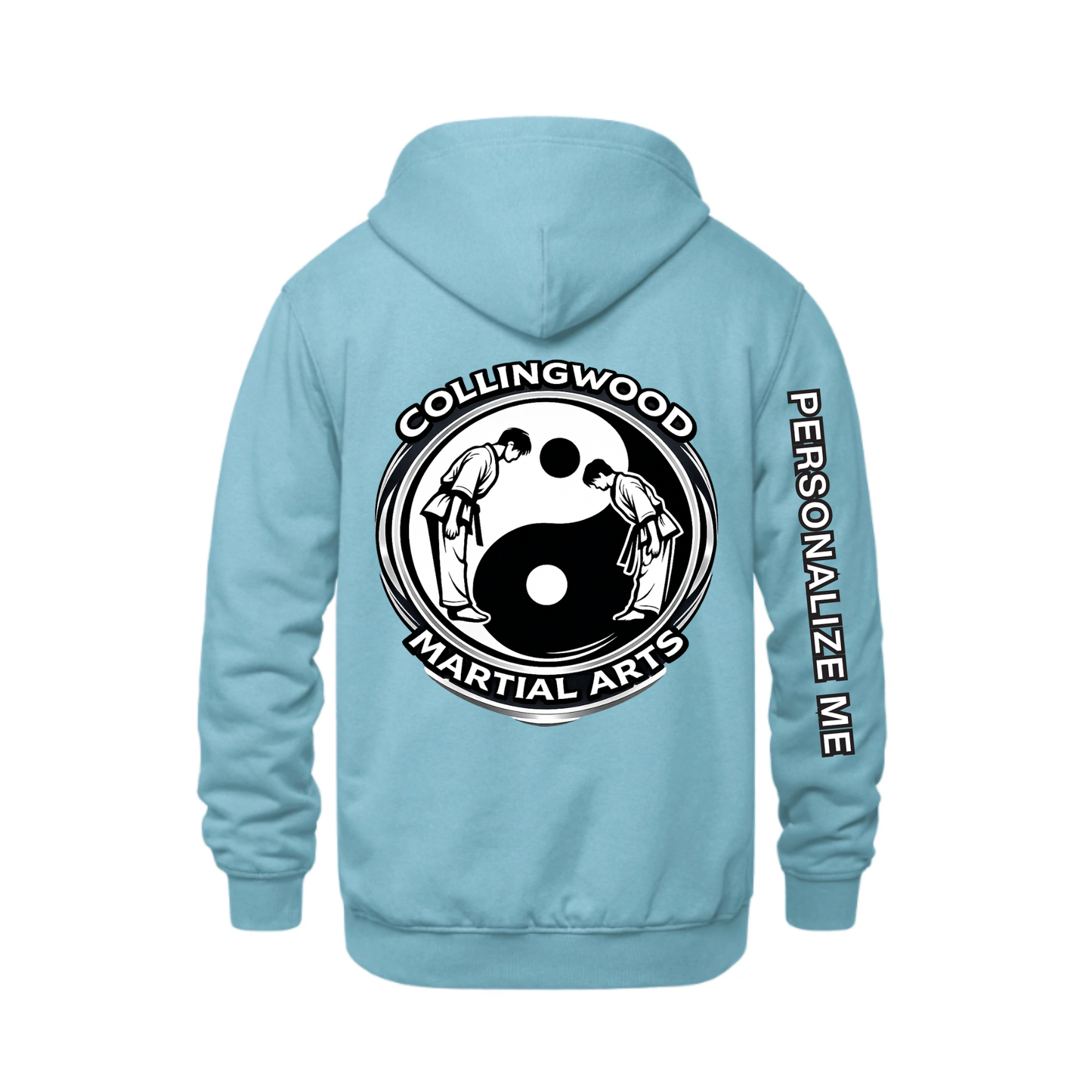 CMAC Hooded Sweatshirt - Dual Logo /  Personalized - Light Blue