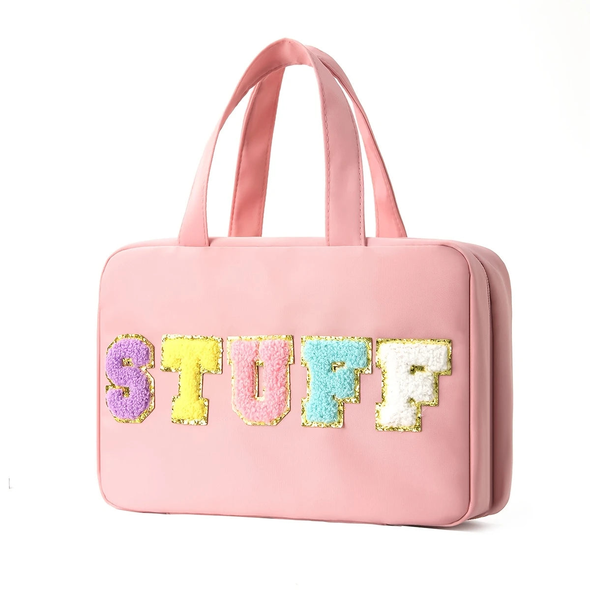 STUFF Waterproof Zippered Folding Travel Toiletry Bag - Assorted Colours