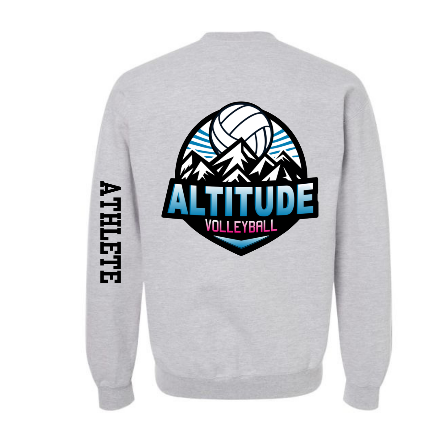 Altitude Personalized Volleyball Crewneck Sweatshirt - Grey (Youth & Adult)