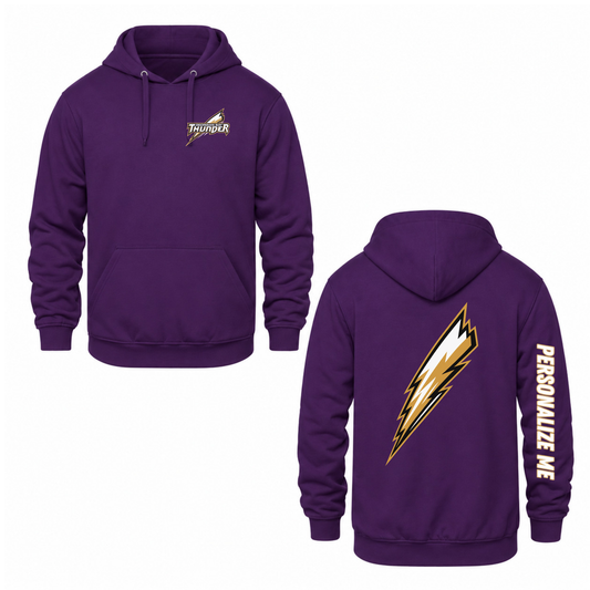 Georgian Bay Thunder Bolt Hooded Sweatshirt - Purple / Optional Personalization