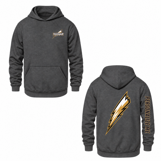 Georgian Bay Thunder Bolt Hooded Sweatshirt - Charcoal Grey / Optional Personalization