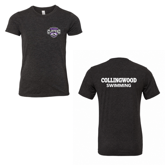 Collingwood Clippers Mini Logo Short Sleeve Shirt - Charcoal Black Triblend