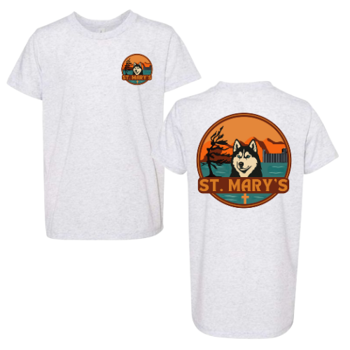House Wind St. Mary's Dual Logo Tee - White Fleck Triblend