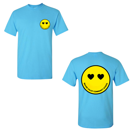BVCS Heart Smile Tee - Sky