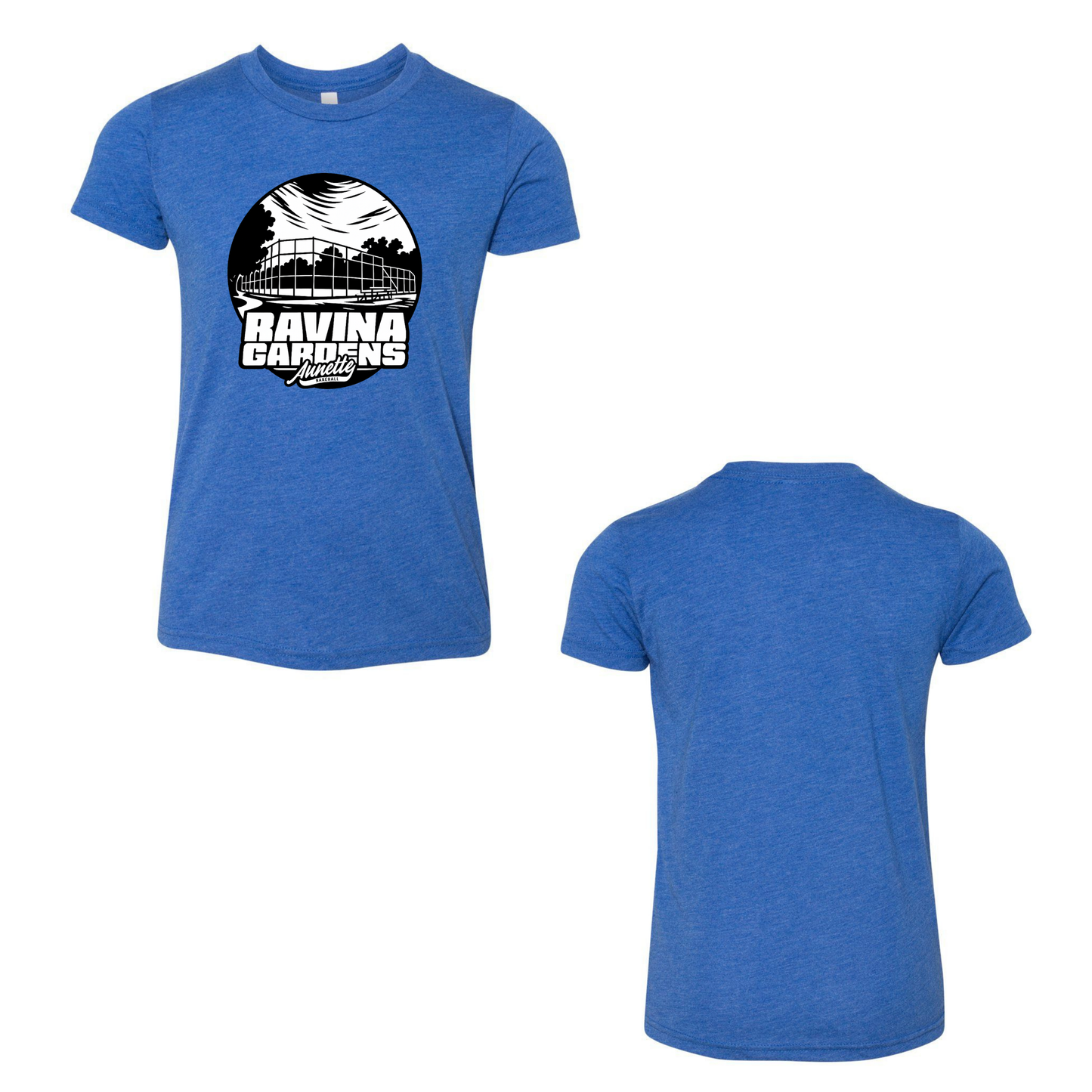 Annette Baseball Short Sleeve Shirt - Ravina Gardens Tee - True Royal Triblend