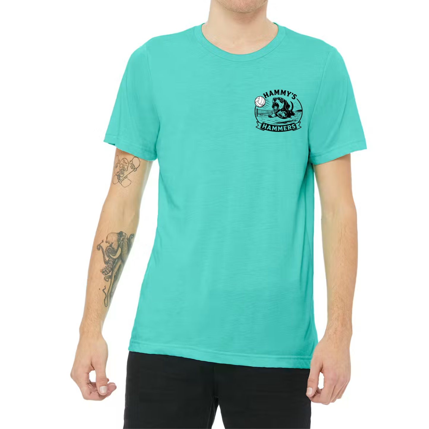 Hammy's Hammers Crewneck Tee - Teal