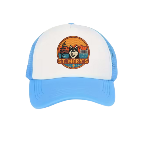 House Water St. Mary's Patch Snapback Hat - Pastel Blue / White