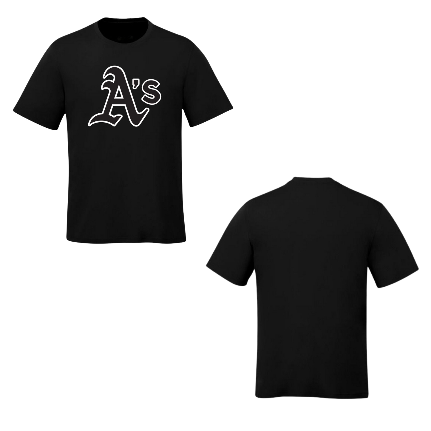 Annette Baseball - "A's" Logo /  Non-Personalized - Black