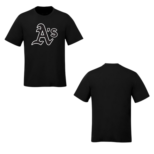 Annette Baseball - "A's" Logo /  Non-Personalized - Black