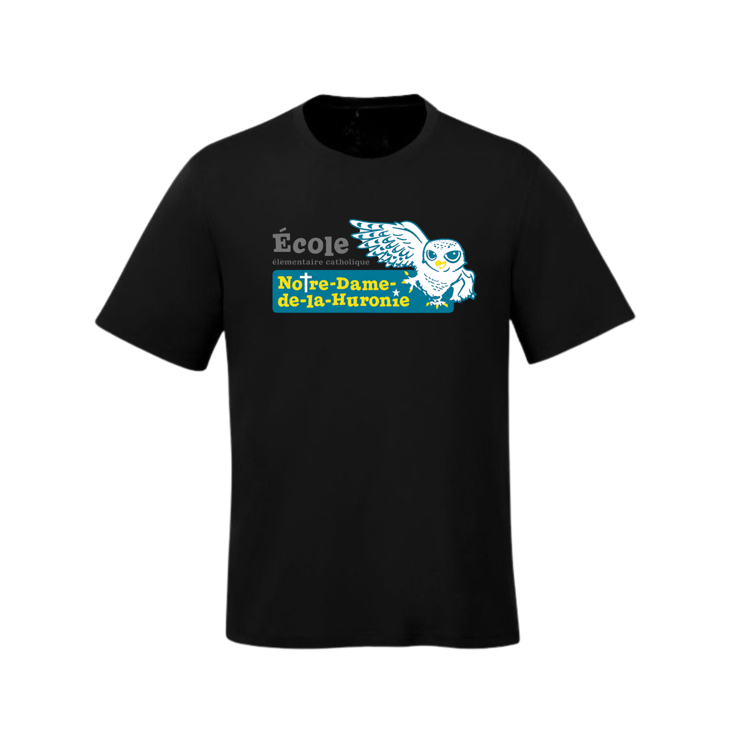 Notre-Dame-de-la-Huronie Tee - Large Logo /  Black