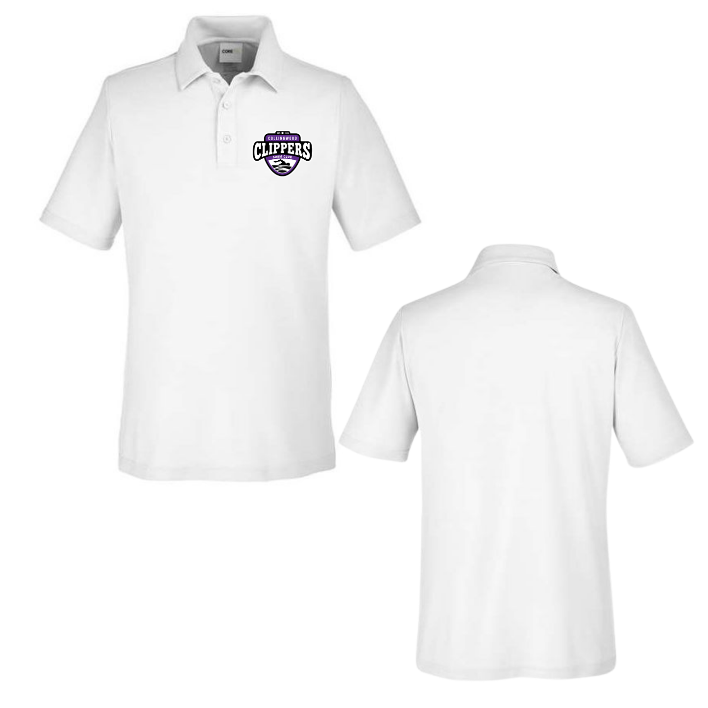 Collingwood Clippers Swim Meet Official Men's Polo - White