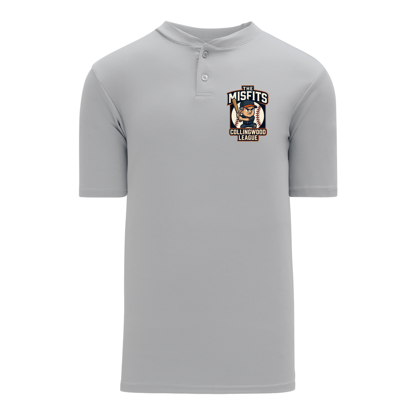 Adult Collingwood Baseball League The Misfits Jersey / Grey