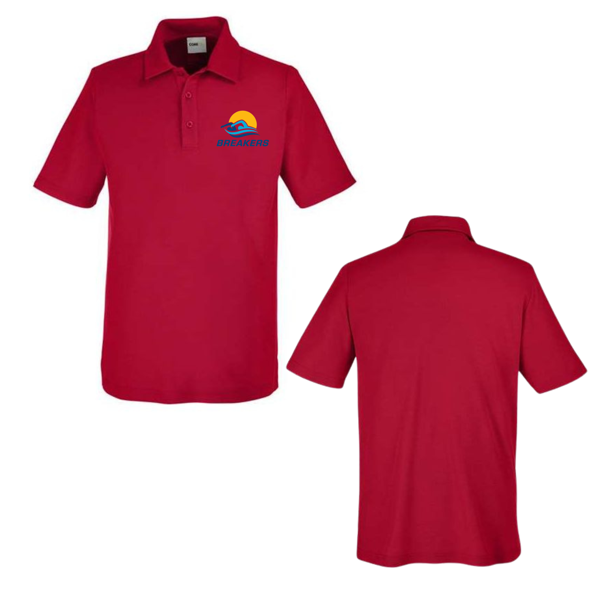 Breakers Swim Meet Official Men's Polo - Red
