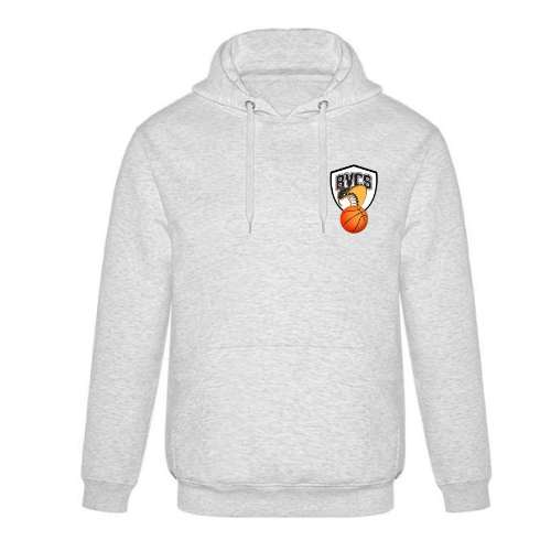 BVCS Basketball Personalized Dual Logo Hooded Sweatshirt - Ash (Youth & Adult)