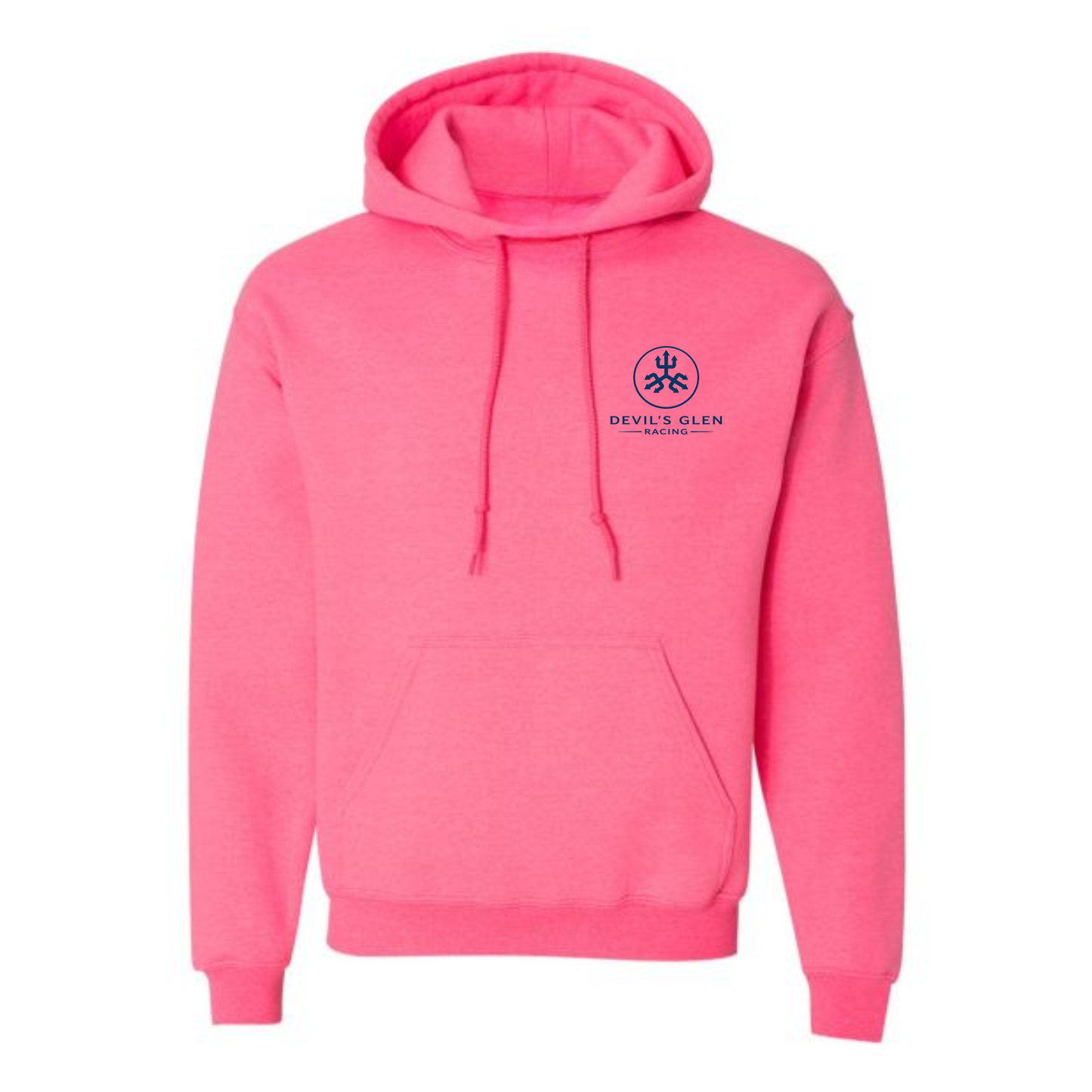 Devil's Glen Racing Hooded Sweatshirt - Safety Pink