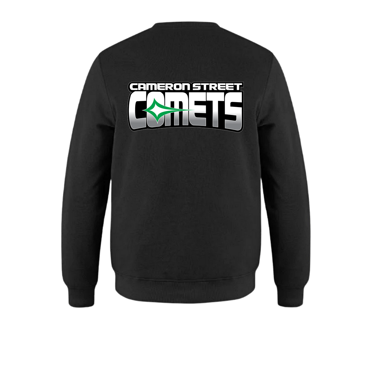 Cameron Street Comets Crewneck Sweatshirt - Black / Mini Green Logo
