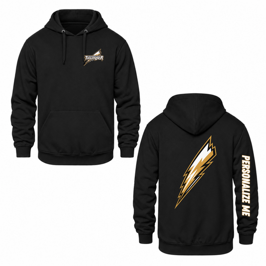 Georgian Bay Thunder Bolt Hooded Sweatshirt - Black / Optional Personalization